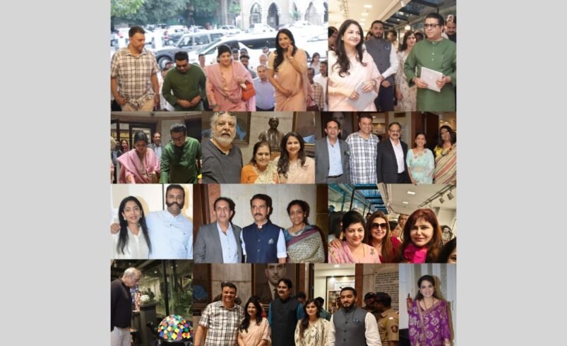 Raj and Sharmila Thackeray inaugurate Sharvari Luth’s Jehangir exhibition, Alekhyam