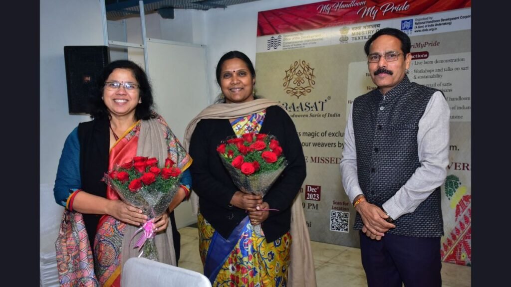 VIRAASAT, Celebrating 75 handwoven Saris of India,  MySariMyPride, Exclusive Handloom Sari Exhibition at National Centre for Heritage Textiles, Handloom Haat Janpath, New Delhi