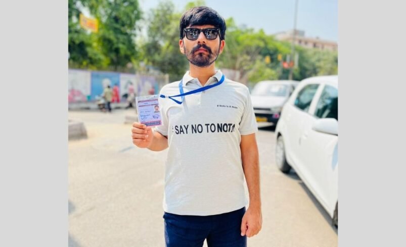 Championing democracy, Ravi Kiran Thilak Thatikonda garners attention with his unique voting initiative
