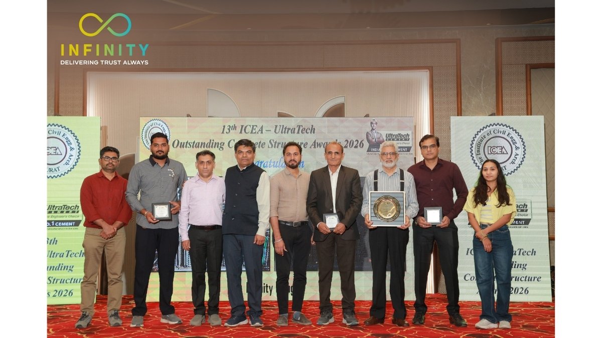 Infinity Group Receives Prestigious 13th ICEA–UltraTech Outstanding Concrete Structure Award 2026